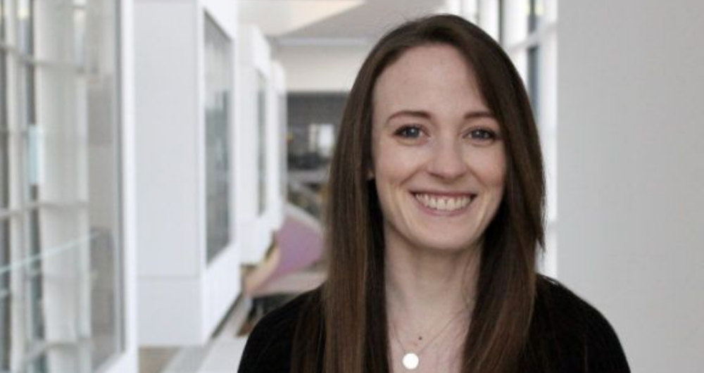 Alison Kehoe standing in a corridor in DCU