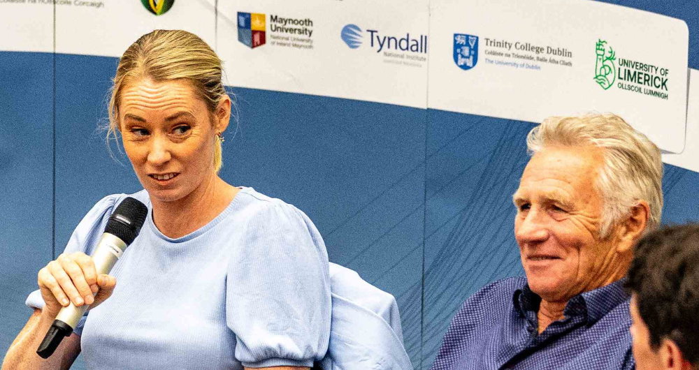 Athletes Derval O'Rourke and Eamonn Coughlan