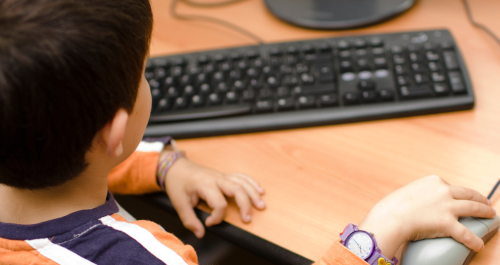 child on computer